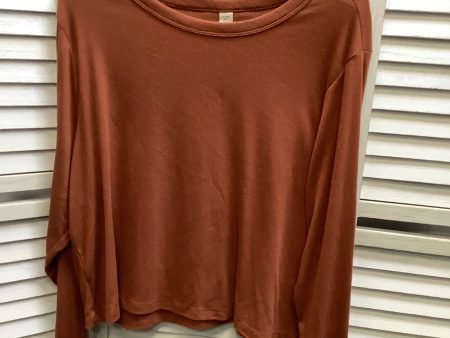 Red Athletic Top Long Sleeve Collar Old Navy, Size Xxl Supply