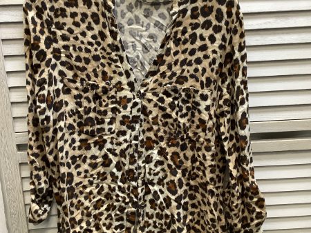 Animal Print Top Long Sleeve Zara, Size M Discount