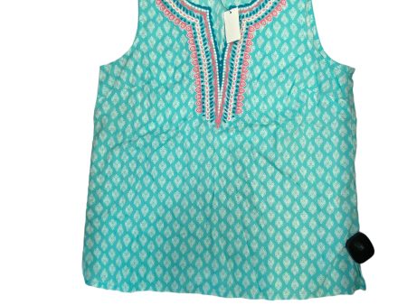 Blue & Pink Top Sleeveless Talbots, Size Petite Hot on Sale