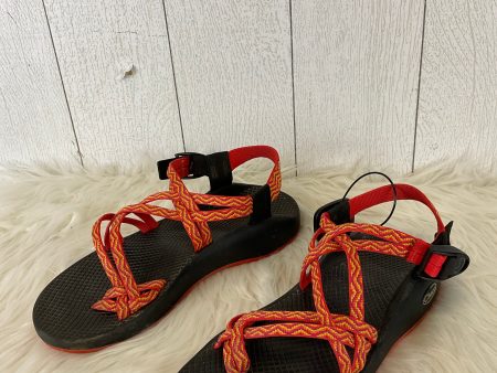 Red Sandals Flip Flops Chacos, Size 7 Online Hot Sale