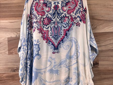 Blue & White Top Short Sleeve Chicos, Size S Cheap