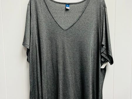 Silver Top Short Sleeve Old Navy, Size 3x on Sale