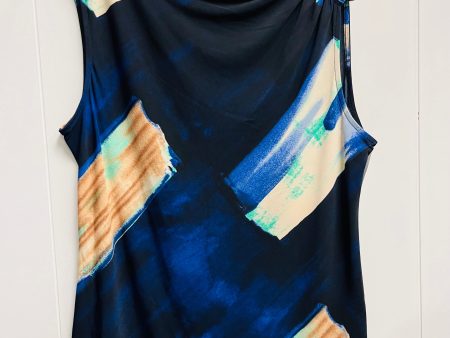 Black & Blue Top Short Sleeve Dkny, Size L For Cheap