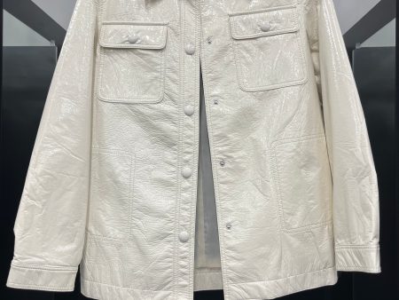 Cream Jacket Moto Leather Tory Burch, Size S Fashion