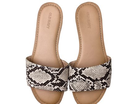 Snakeskin Print Sandals Flats Old Navy, Size 7 Hot on Sale