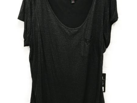 Black Top Short Sleeve Basic By Rock And Republic, Size: 1x Sale