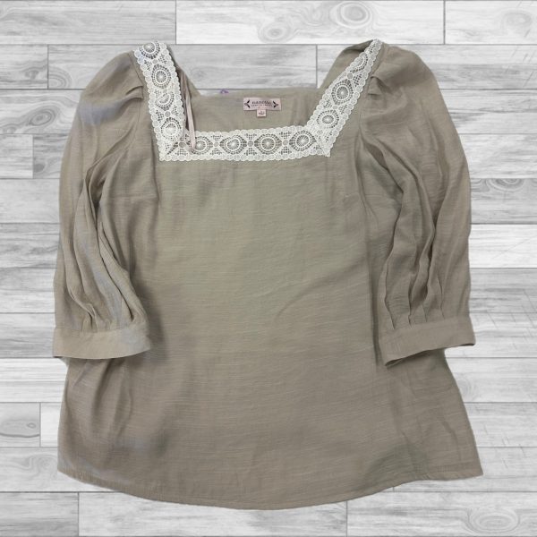 Tan Top 3 4 Sleeve Nanette Lepore, Size M Cheap