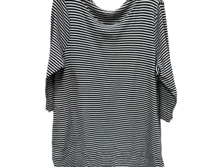 Black & White Top Long Sleeve By Chicos, Size: Xl Supply