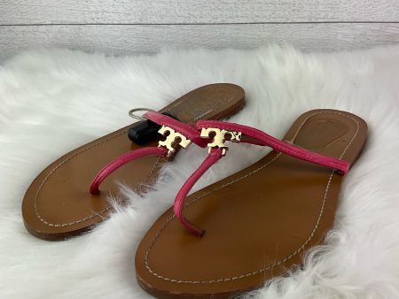 Pink Sandals Designer Tory Burch, Size 8 Sale