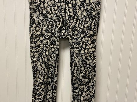 Black & Cream Athletic Leggings Free People, Size M on Sale