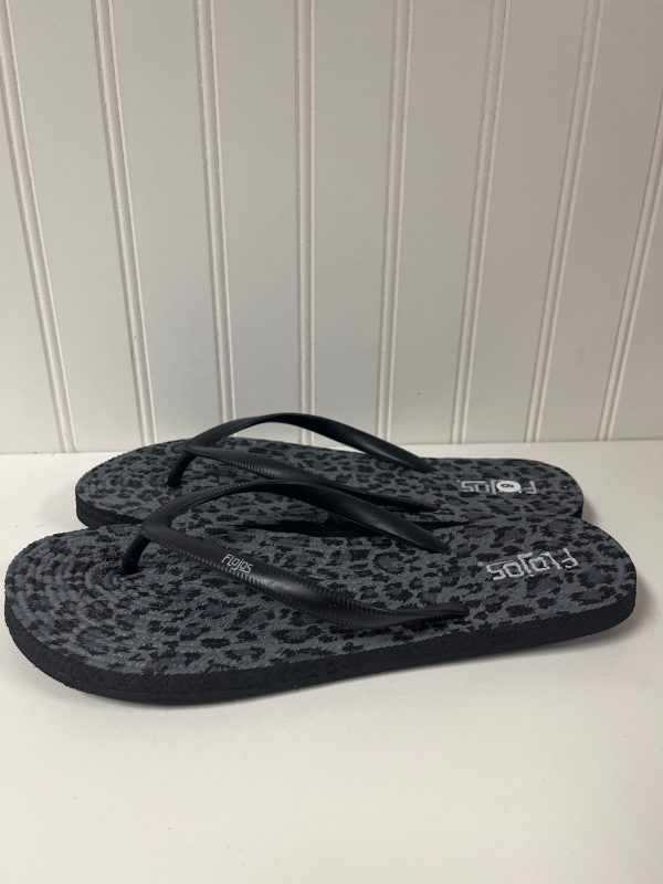 Animal Print Sandals Flip Flops Clothes Mentor, Size 9 Cheap