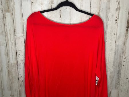 Red Athletic Top Long Sleeve Crewneck Cma, Size 2x Discount