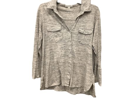 Grey Top Long Sleeve James Perse, Size L Online Sale