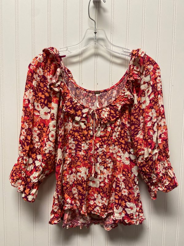 Purple Top 3 4 Sleeve Free People, Size L For Sale