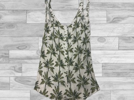 Green & White Top Sleeveless Mumu, Size S Hot on Sale