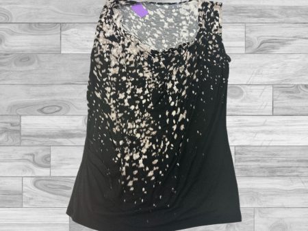 Black & Cream Top Sleeveless Elie Tahari, Size L Sale