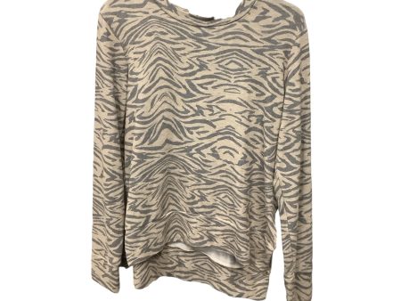 Zebra Print Athletic Top Long Sleeve Crewneck Beyond Yoga, Size S Online Sale