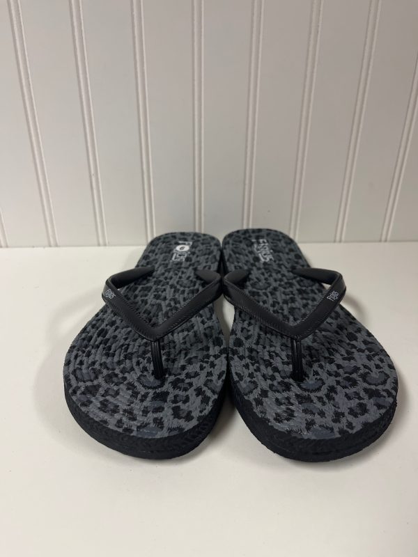 Animal Print Sandals Flip Flops Clothes Mentor, Size 9 Cheap