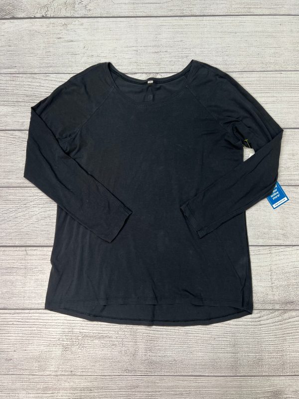 Black Athletic Top Long Sleeve Crewneck Lululemon, Size S For Sale