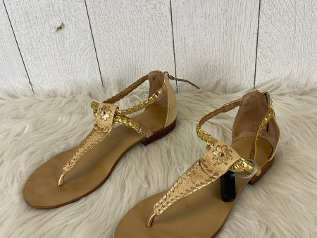 Gold Sandals Designer Jack Rogers, Size 7 Fashion