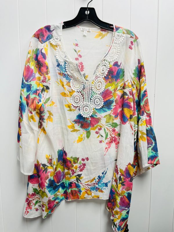 Pink & Yellow Top Long Sleeve Spense, Size L Sale