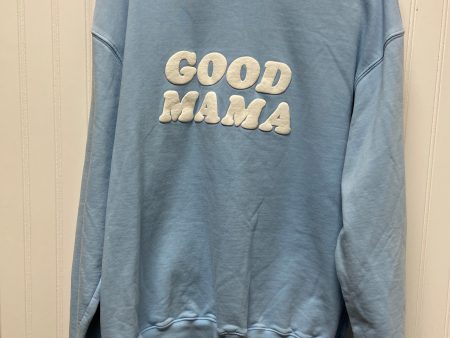 Blue Sweatshirt Crewneck Good American, Size L Online Sale