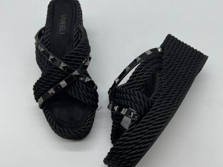 Black Sandals Heels Platform Vaneli, Size 7 Fashion