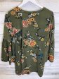 Green Top 3 4 Sleeve Falls Creek, Size M Hot on Sale