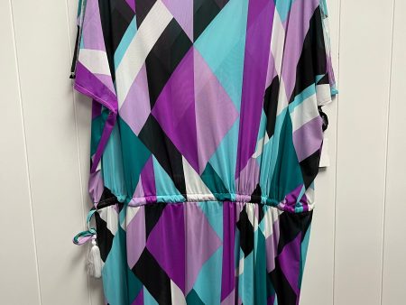 Green & Purple Swimwear Cover-up Torrid, Size 2x Fashion