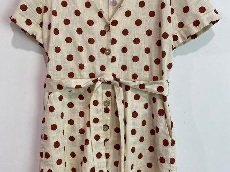 Cream Romper Hem & Thread, Size M Fashion