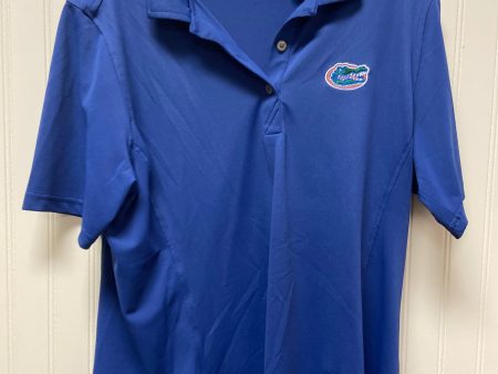 Blue Athletic Top Short Sleeve Cutter And Buck, Size Xl For Sale