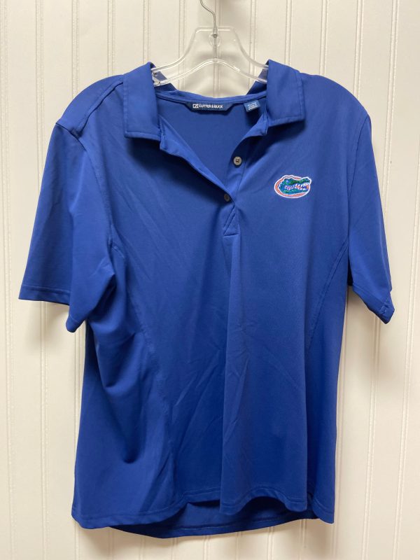 Blue Athletic Top Short Sleeve Cutter And Buck, Size Xl For Sale