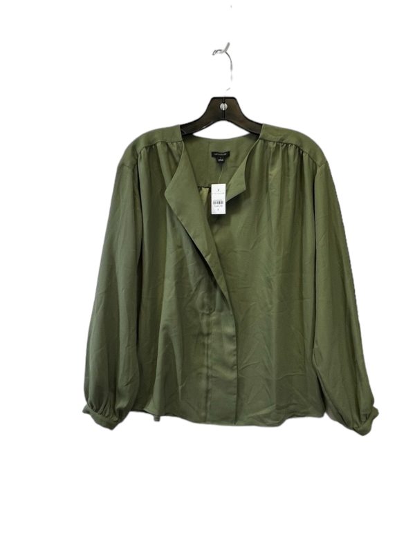 Green Top Long Sleeve Ann Taylor, Size S Online now