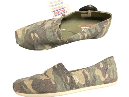 Camouflage Print Shoes Flats Bobs, Size 9 Hot on Sale