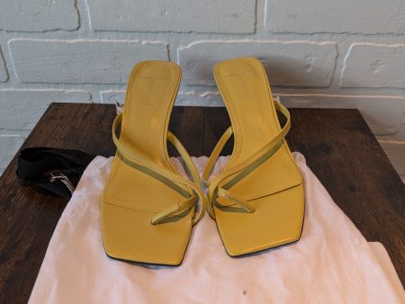 Yellow Sandals Heels Stiletto Cma, Size 8 Online