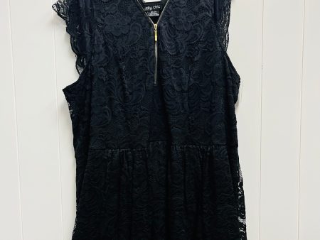 Black Top Short Sleeve City Chic, Size 24 Online