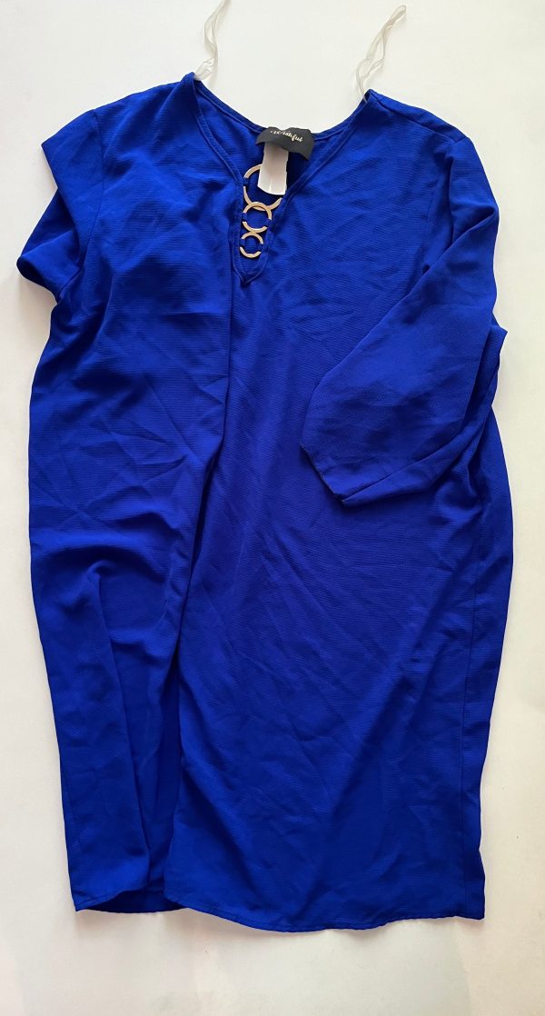 Royal Blue Top 3 4 Sleeve Basic Clothes Mentor, Size 1x Cheap