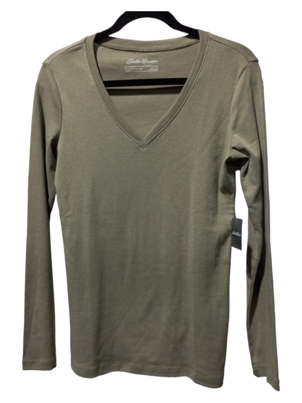 Green Top Long Sleeve Eddie Bauer, Size M on Sale