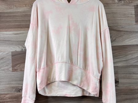 Pink & White Sweatshirt Hoodie Aerie, Size M Online