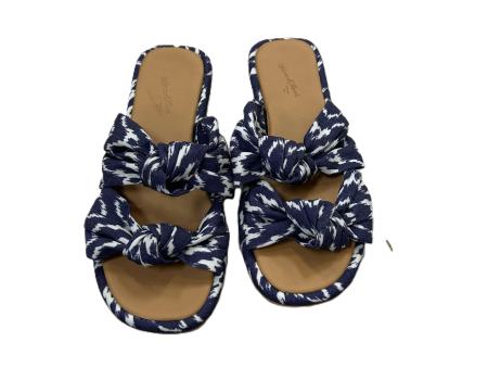 Blue Sandals Flats By Universal Thread, Size: 7 For Discount