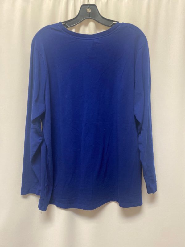 Blue Top Long Sleeve Just My Size, Size 3x Online Hot Sale