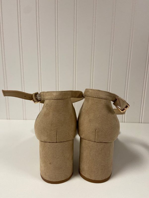 Beige Sandals Heels Block Xappeal, Size 9 Cheap