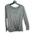 Grey Athletic Top Long Sleeve Crewneck Athleta, Size S Fashion