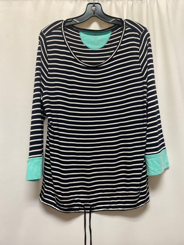 Navy Top Long Sleeve Talbots, Size Xl Hot on Sale