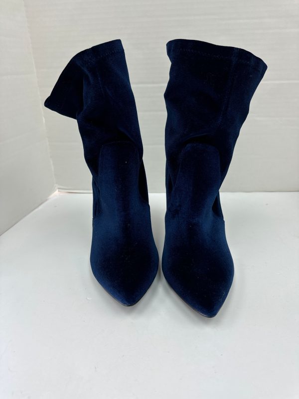 Blue Boots Ankle Heels Shoedazzle, Size 10 Supply