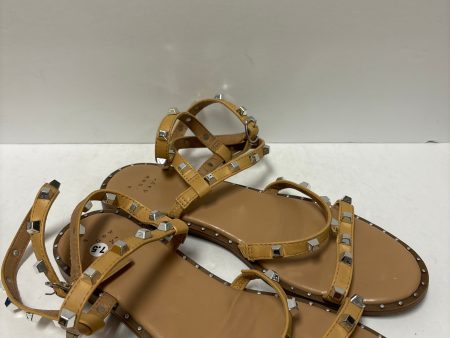 Tan Sandals Flats A New Day, Size 7.5 For Cheap