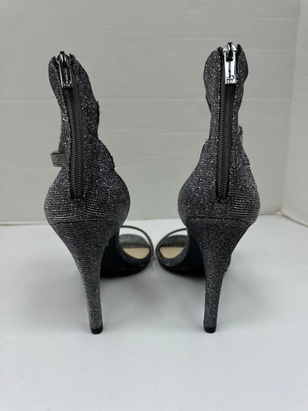 Silver Sandals Heels Stiletto Jessica Simpson, Size 10 Discount