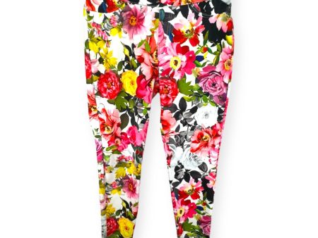 Floral Print Pants Leggings Hue, Size L Hot on Sale