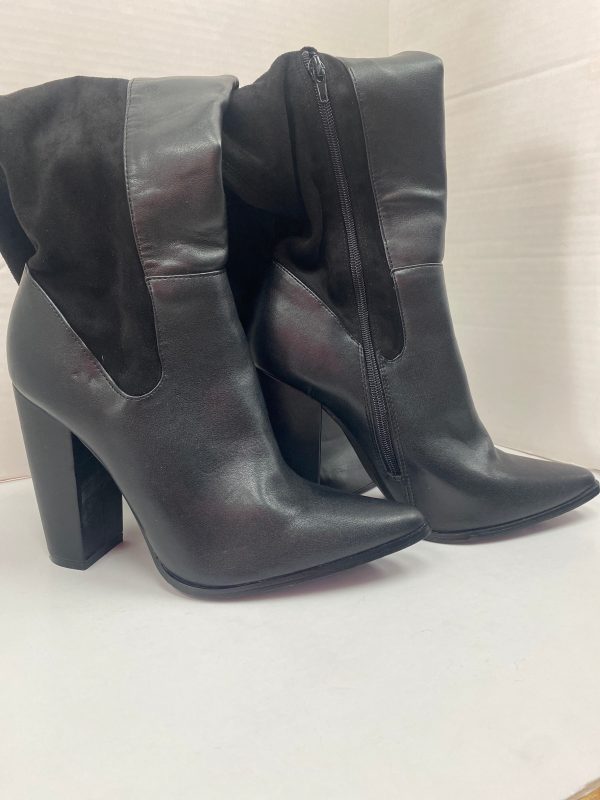 Black Boots Over-the-knee Heels Nine West, Size 10.5 Online now