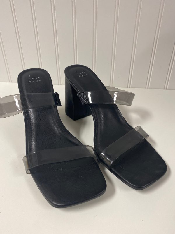 Black Sandals Heels Block A New Day, Size 10 Discount